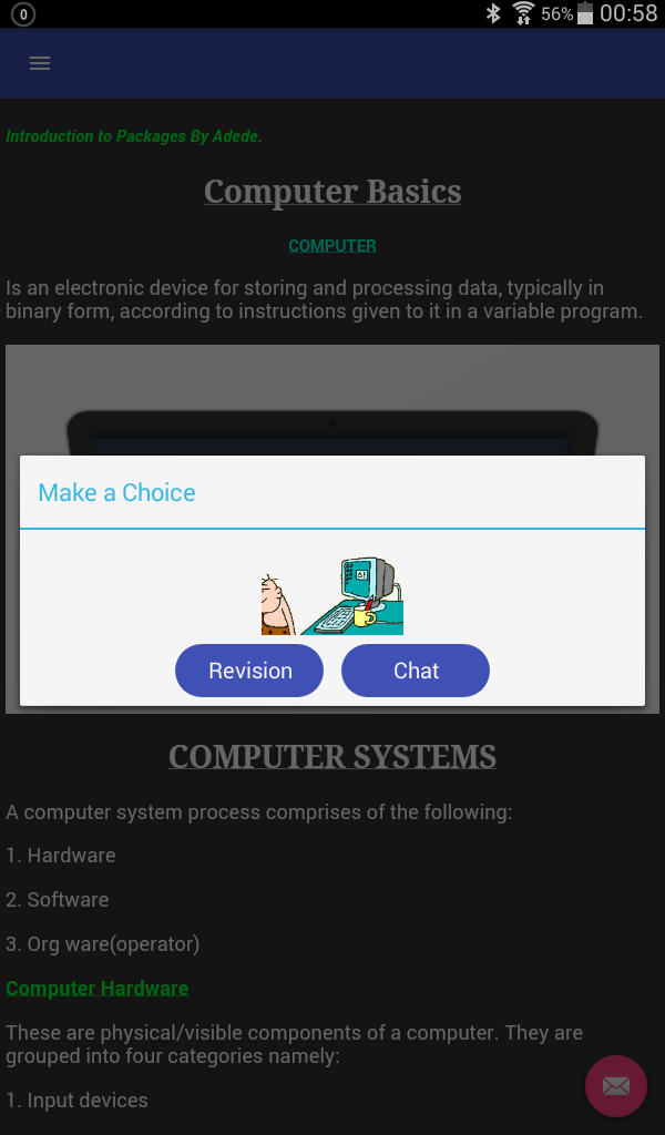 option screen